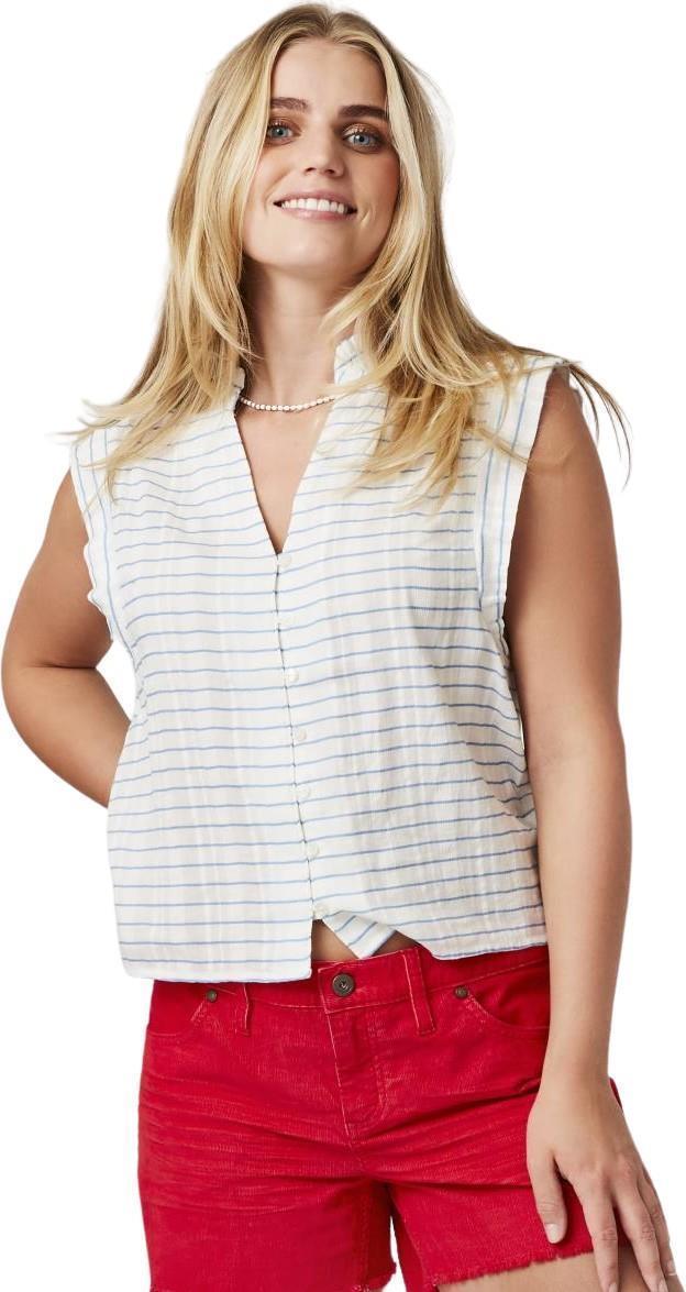 Reagan Top - Womens - Light Royal Harris Stripe 1