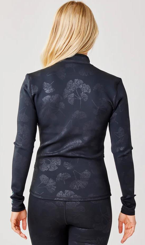 Stella Zip-Up Jacket - Womens - Ginkgo Embossed 3
