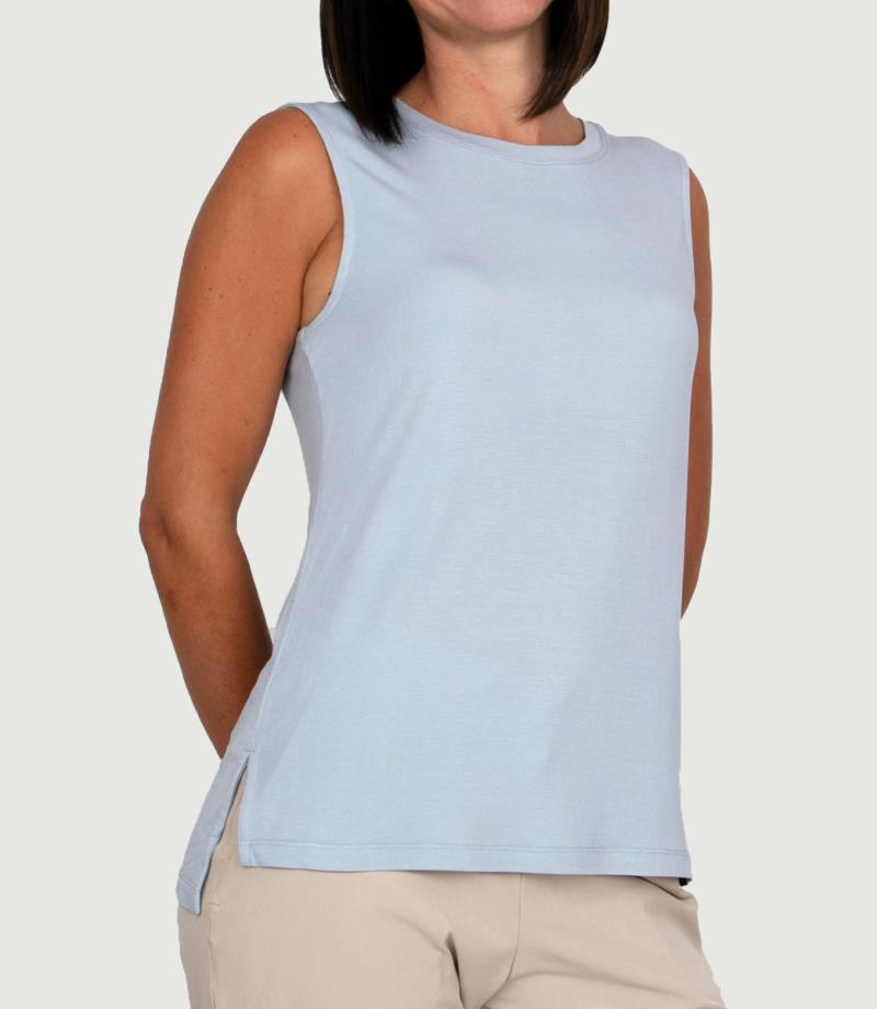 Shelly Sleeveless - Womens - Bluish Grey 2