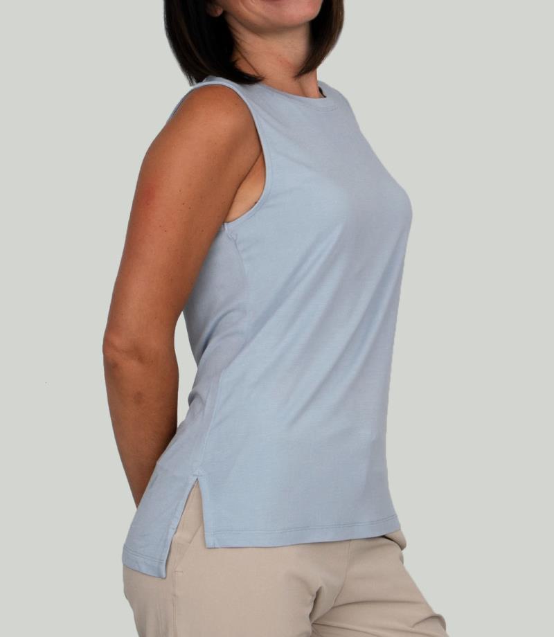 Shelly Sleeveless - Womens - Bluish Grey 3
