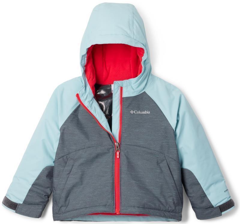 Alpine Action II Jacket - Toddler Girls - Shark Heather / Aqua Haze 1