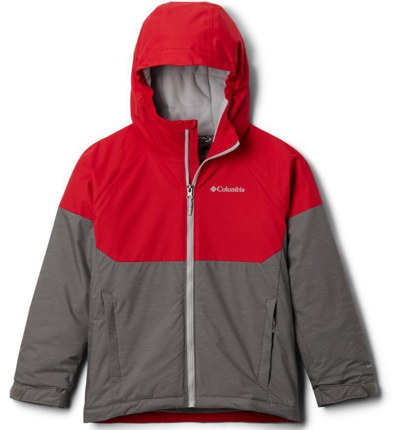 Alpine Action II Jacket - Youth Boys - City Grey Heather / Mtn Red 1