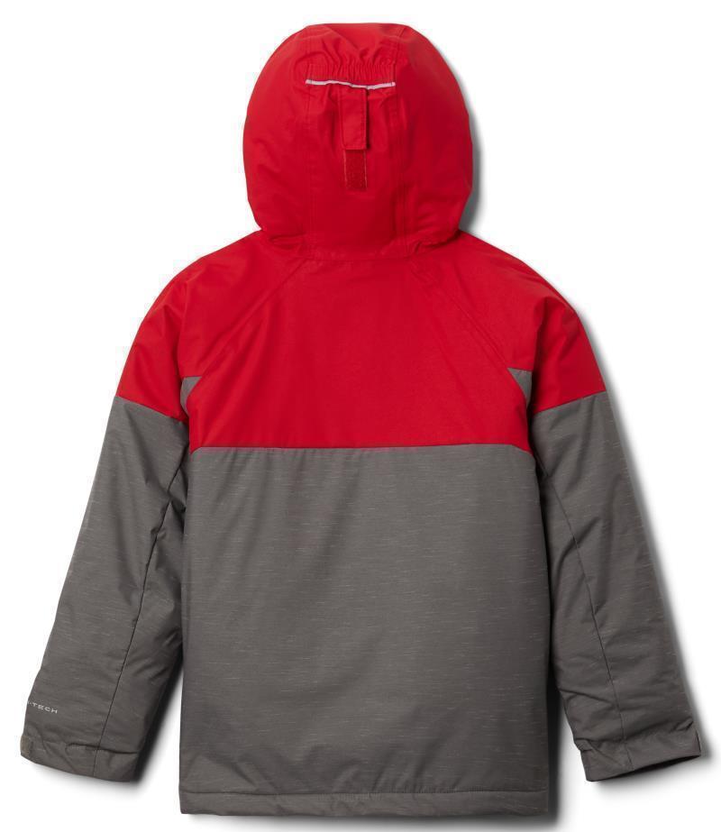 Alpine Action II Jacket - Youth Boys - City Grey Heather / Mtn Red 2