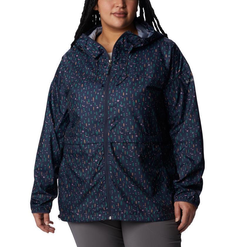 Alpine Chill Windbreaker - Plus - Womens - Nocturnal Campdot Print 1