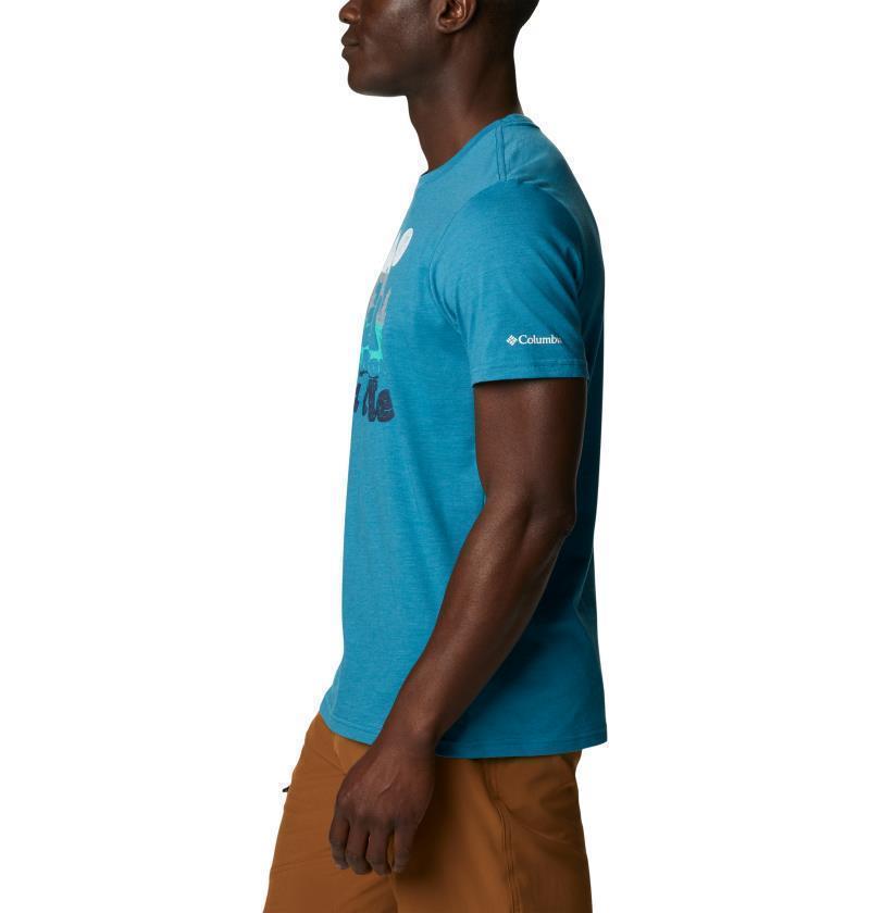 Alpine Way Graphic Tee - Tall - Mens - Deep Marine Heather / Our Land Graphic 3