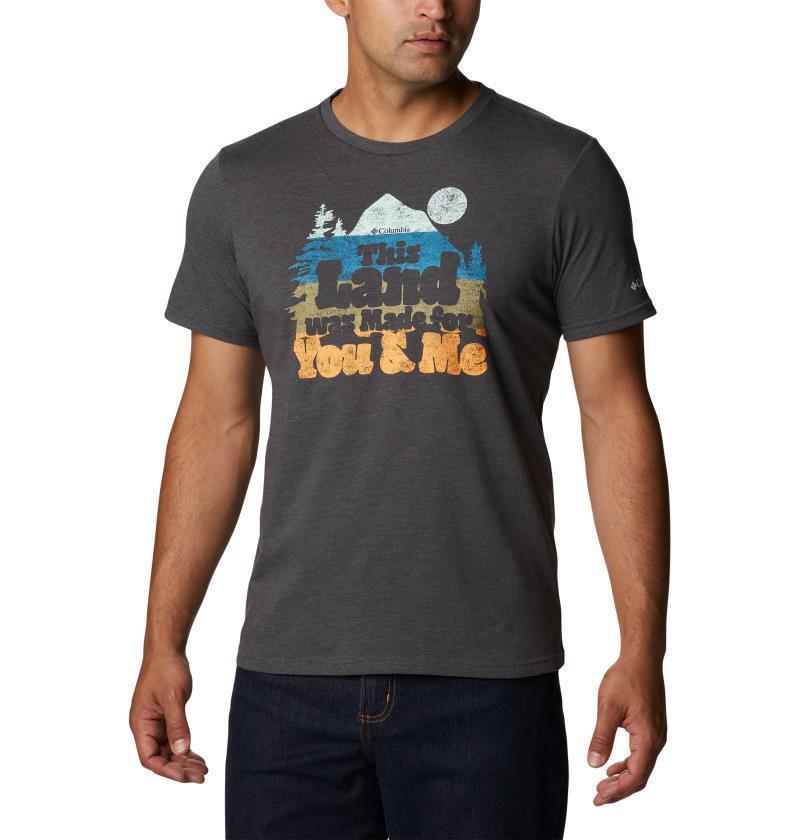 Alpine Way Graphic Tee - Tall - Mens - Shark Heather / Our Land Graphic 1