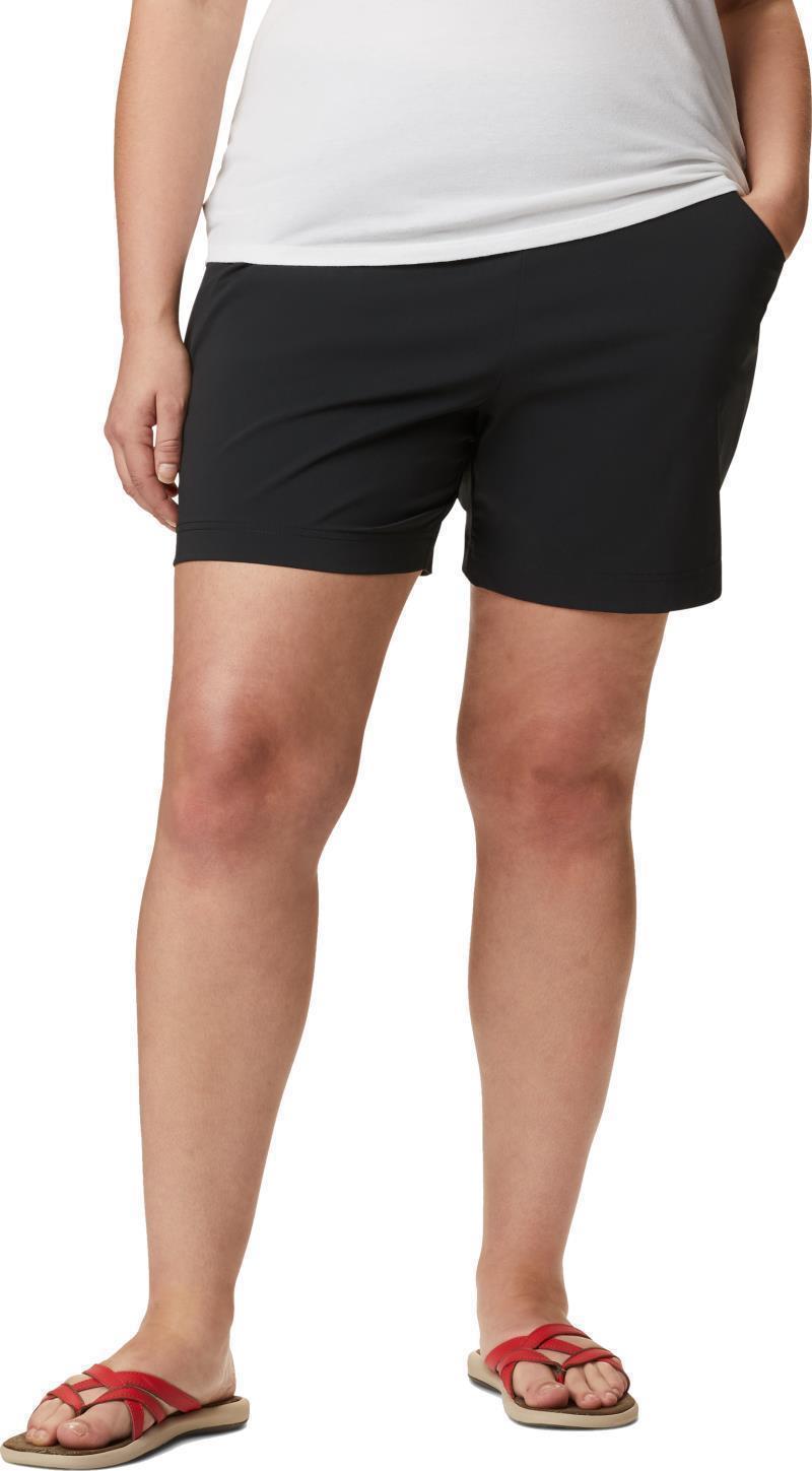 Anytime Casual Shorts, 6" Inseam - Plus - Womens - Black 1