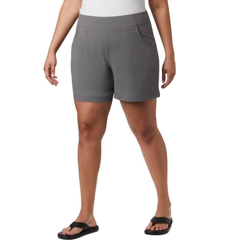 Anytime Casual Shorts, 6" Inseam - Plus - Womens - City Grey 1