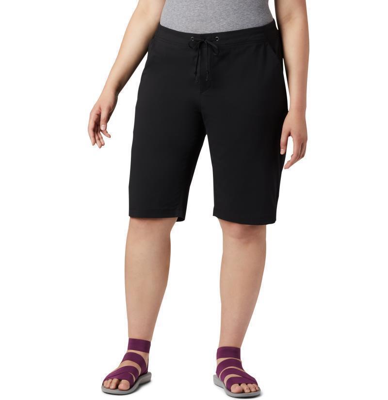 Anytime Outdoor Long Shorts, 13" Inseam - Plus - Womens - Black 1