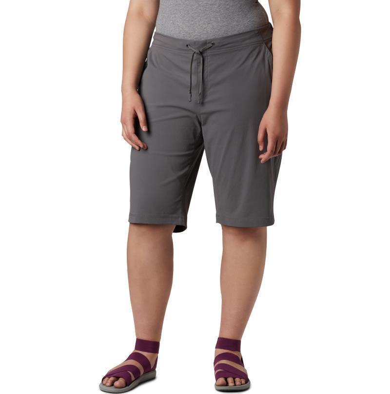 Anytime Outdoor Long Shorts, 13" Inseam - Plus - Womens - City Grey 1