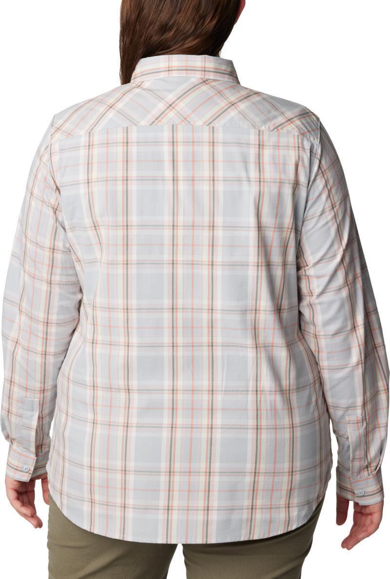 Anytime Patterned LS Shirt - Plus - Womens - Dusty Pink CSC Tartan 2