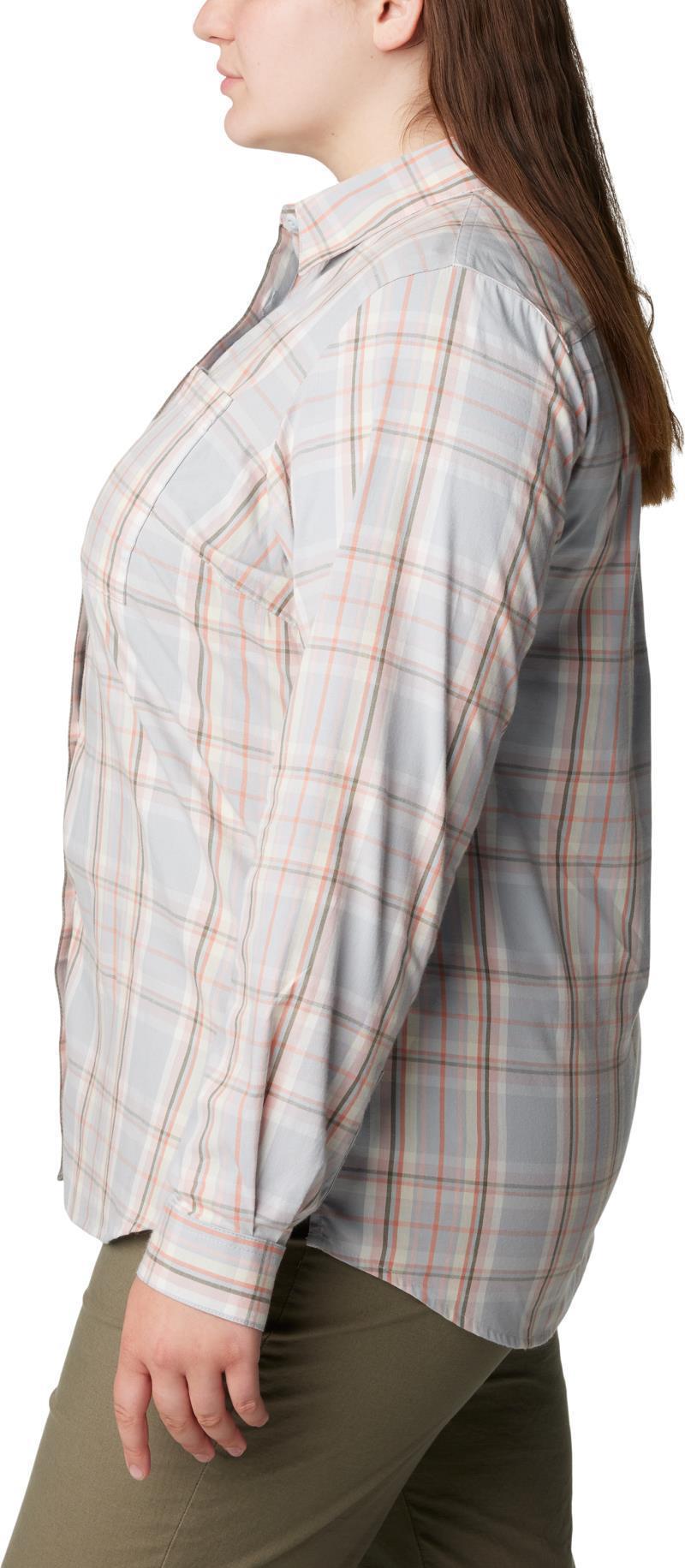 Anytime Patterned LS Shirt - Plus - Womens - Dusty Pink CSC Tartan 4