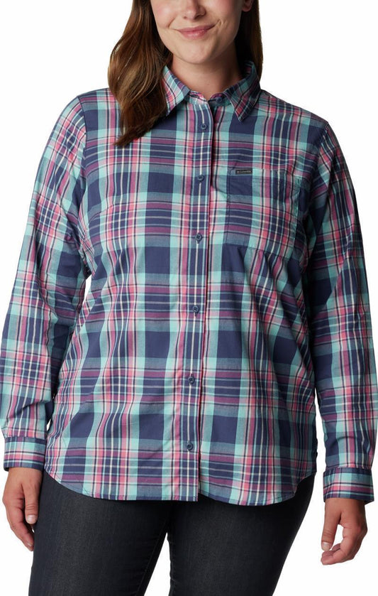 Anytime Patterned LS Shirt - Plus - Womens - Nocturnal CSC Tartan 1