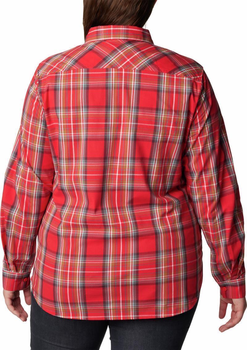 Anytime Patterned LS Shirt - Plus - Womens - Red Lily CSC Tartan 2
