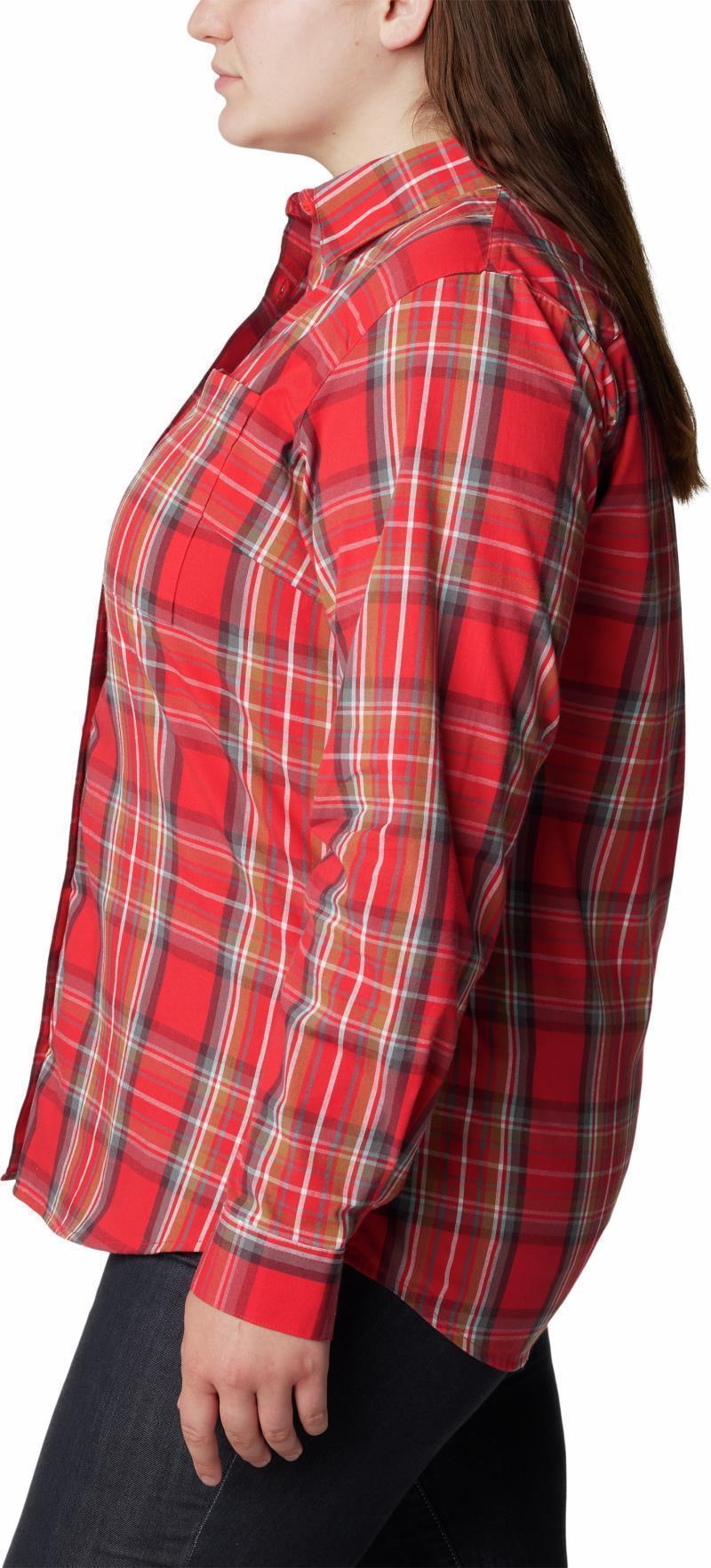 Anytime Patterned LS Shirt - Plus - Womens - Red Lily CSC Tartan 4