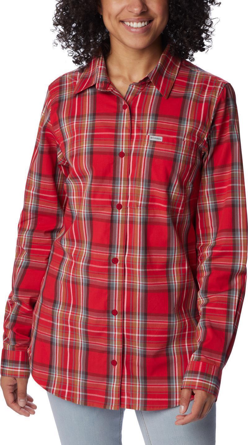 Anytime Patterned LS Shirt - Womens - Red Lily CSC Tartan 1