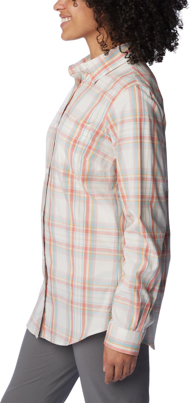 Anytime Patterned LS Shirt - Womens - Sunset Peach CSC Tartan 2