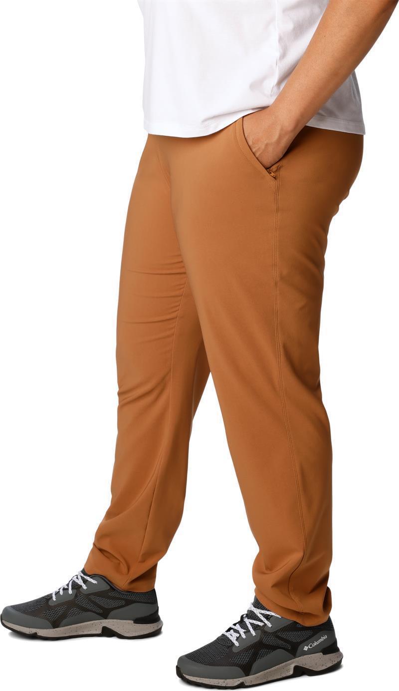 Anytime Slim Pull-On Pants, Reg - Plus - Womens - Camel Brown 2