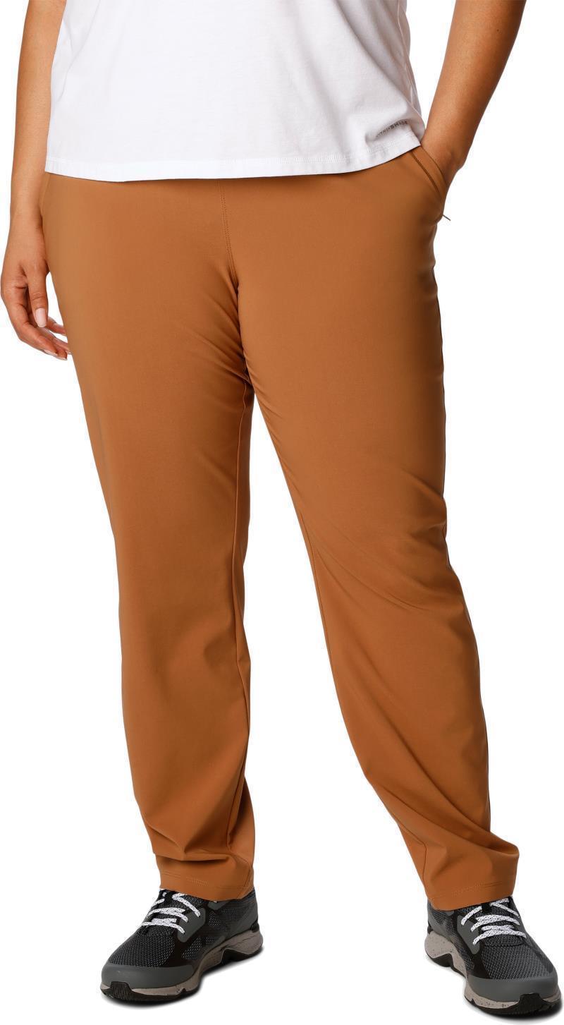 Anytime Slim Pull-On Pants, Short - Plus - Womens - Camel Brown 1