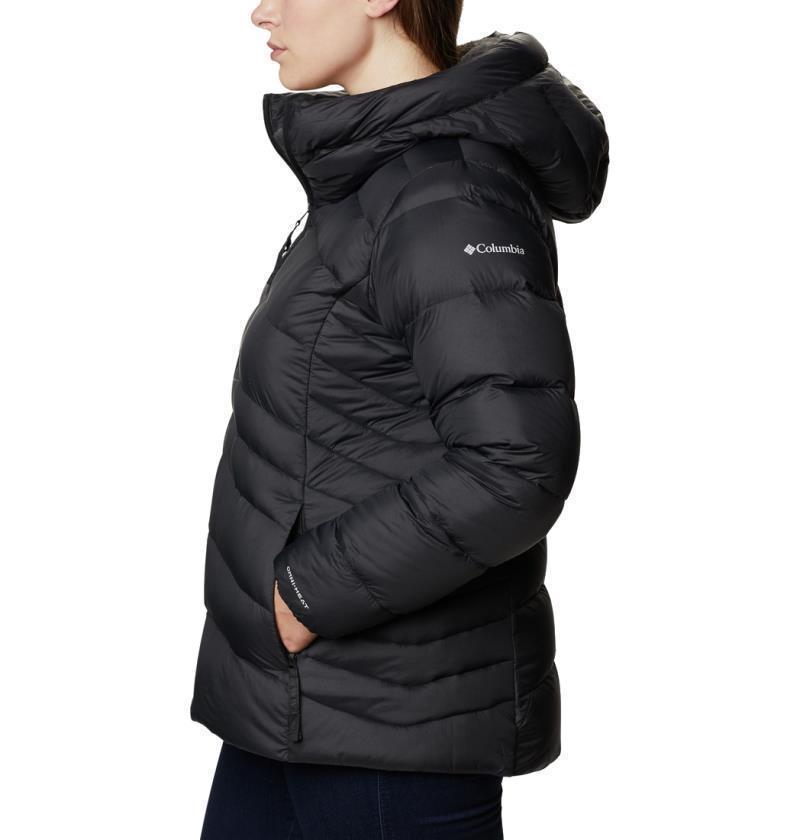 Autumn Park Down Hooded Jacket - Plus - Womens - Black 2