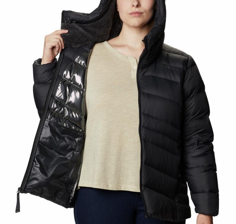 Autumn Park Down Hooded Jacket - Plus - Womens - Black 4