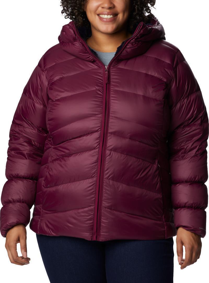 Autumn Park Down Hooded Jacket - Plus - Womens - Marionberry 1