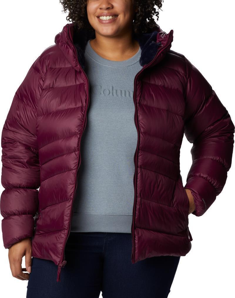 Autumn Park Down Hooded Jacket - Plus - Womens - Marionberry 3