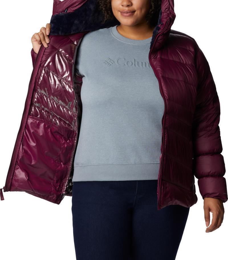 Autumn Park Down Hooded Jacket - Plus - Womens - Marionberry 4