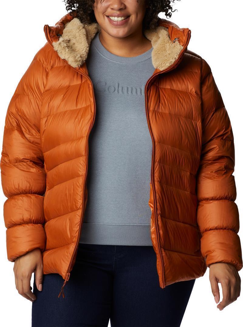 Autumn Park Down Hooded Jacket - Plus - Womens - Warm Copper 3
