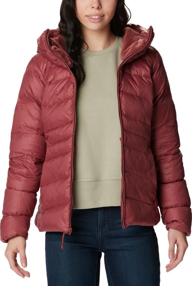 Autumn Park Down Hooded Jacket - Womens - Beetroot 3