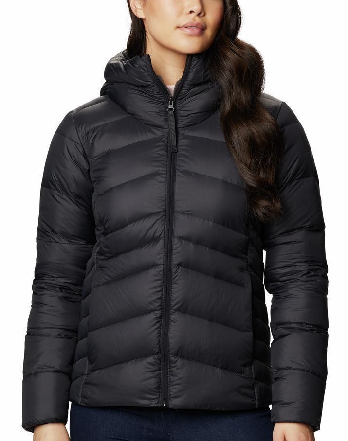 Autumn Park Down Hooded Jacket - Womens - Black 1