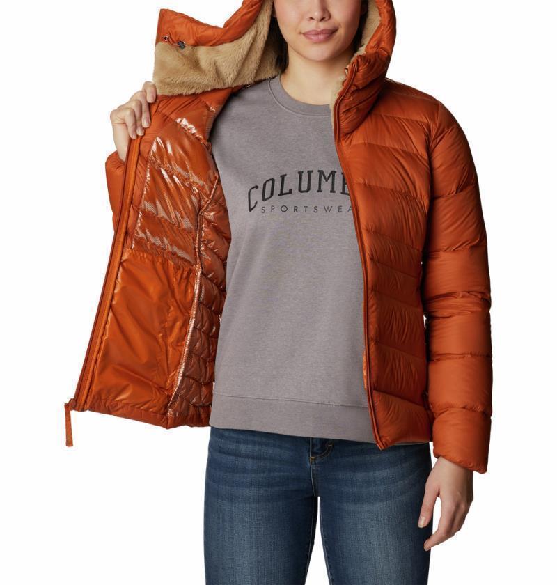 Autumn Park Down Hooded Jacket - Womens - Warm Copper 4