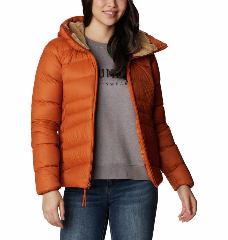 Autumn Park Down Hooded Jacket - Womens - Warm Copper 5