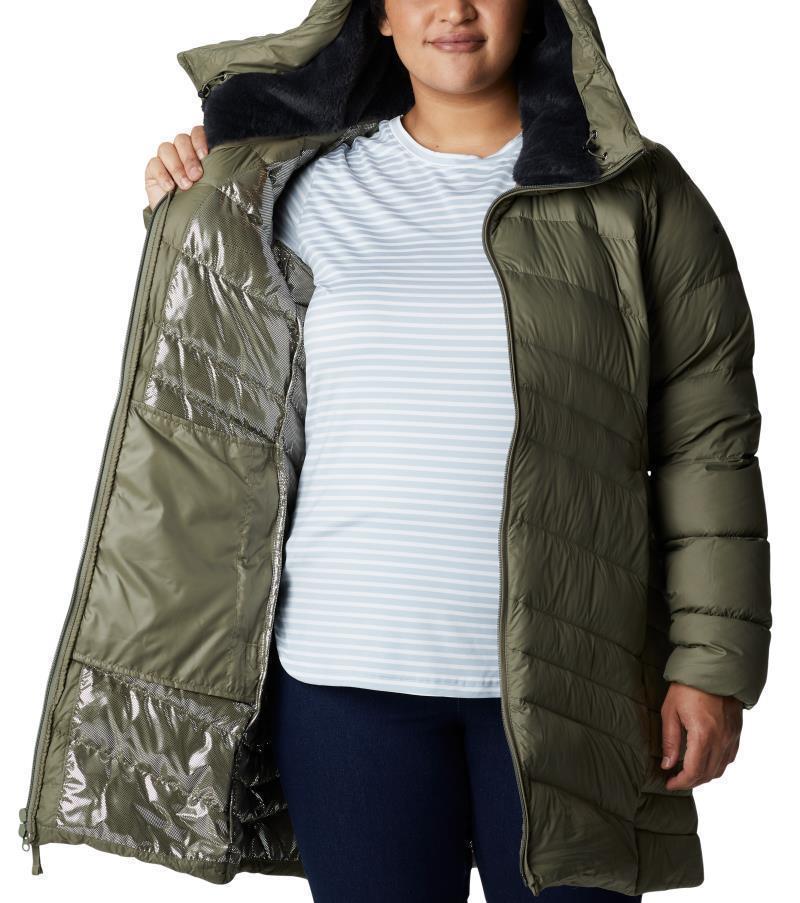 Autumn Park Down Mid Jacket - Plus - Womens - Stone Green 4