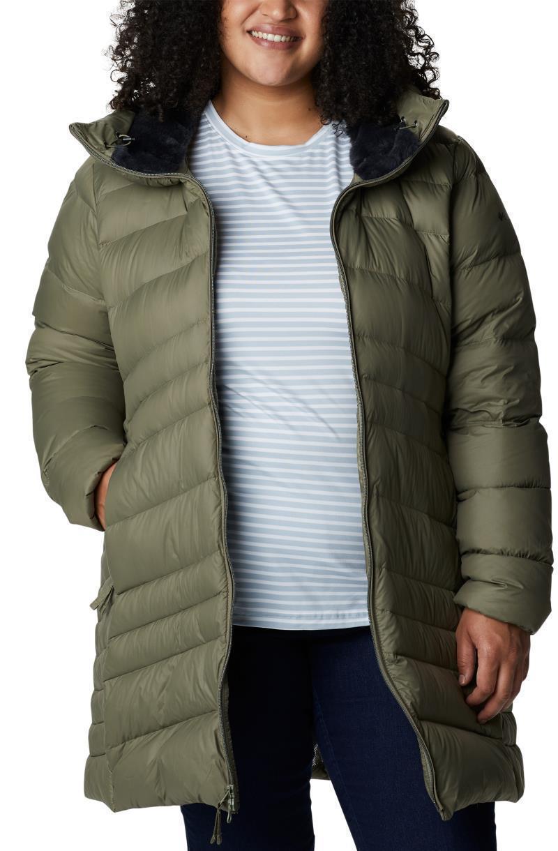 Autumn Park Down Mid Jacket - Plus - Womens - Stone Green 5