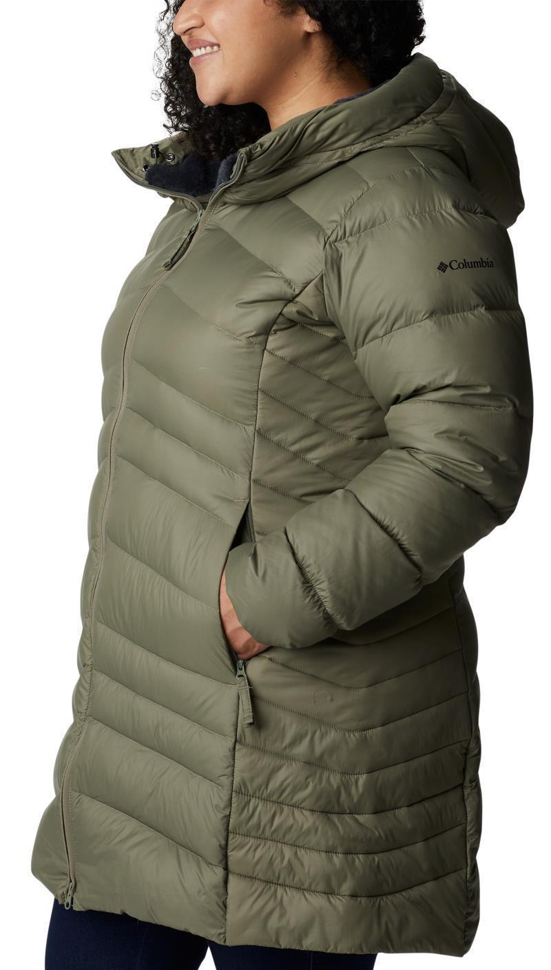 Autumn Park Down Mid Jacket - Plus - Womens - Stone Green 2