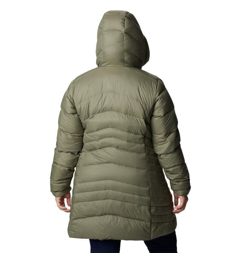 Autumn Park Down Mid Jacket - Plus - Womens - Stone Green 3