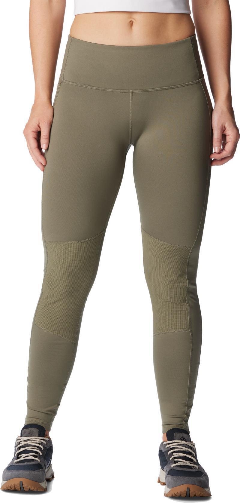 Back Beauty Warm Hybrid Leggings - Womens - Stone Green 1