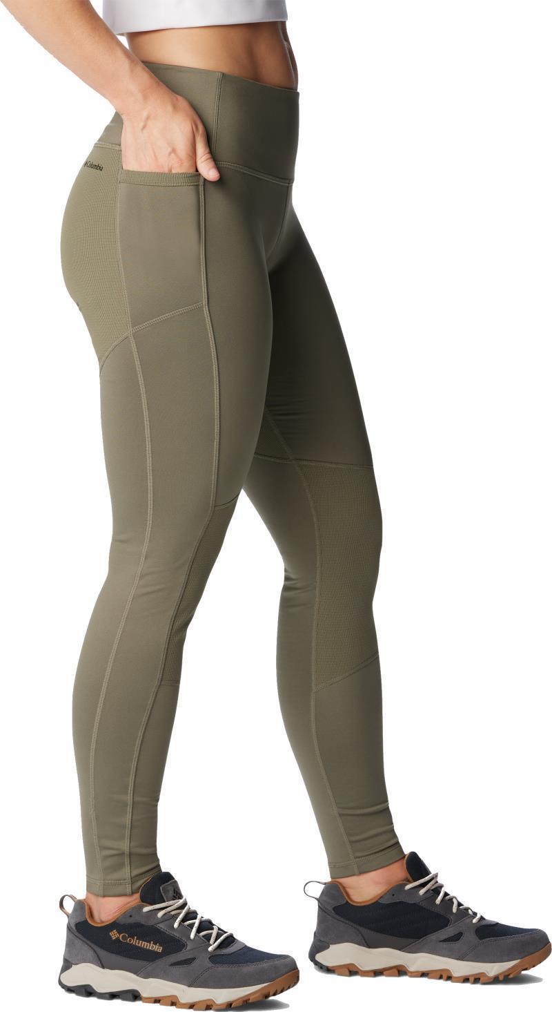 Back Beauty Warm Hybrid Leggings - Womens - Stone Green 2