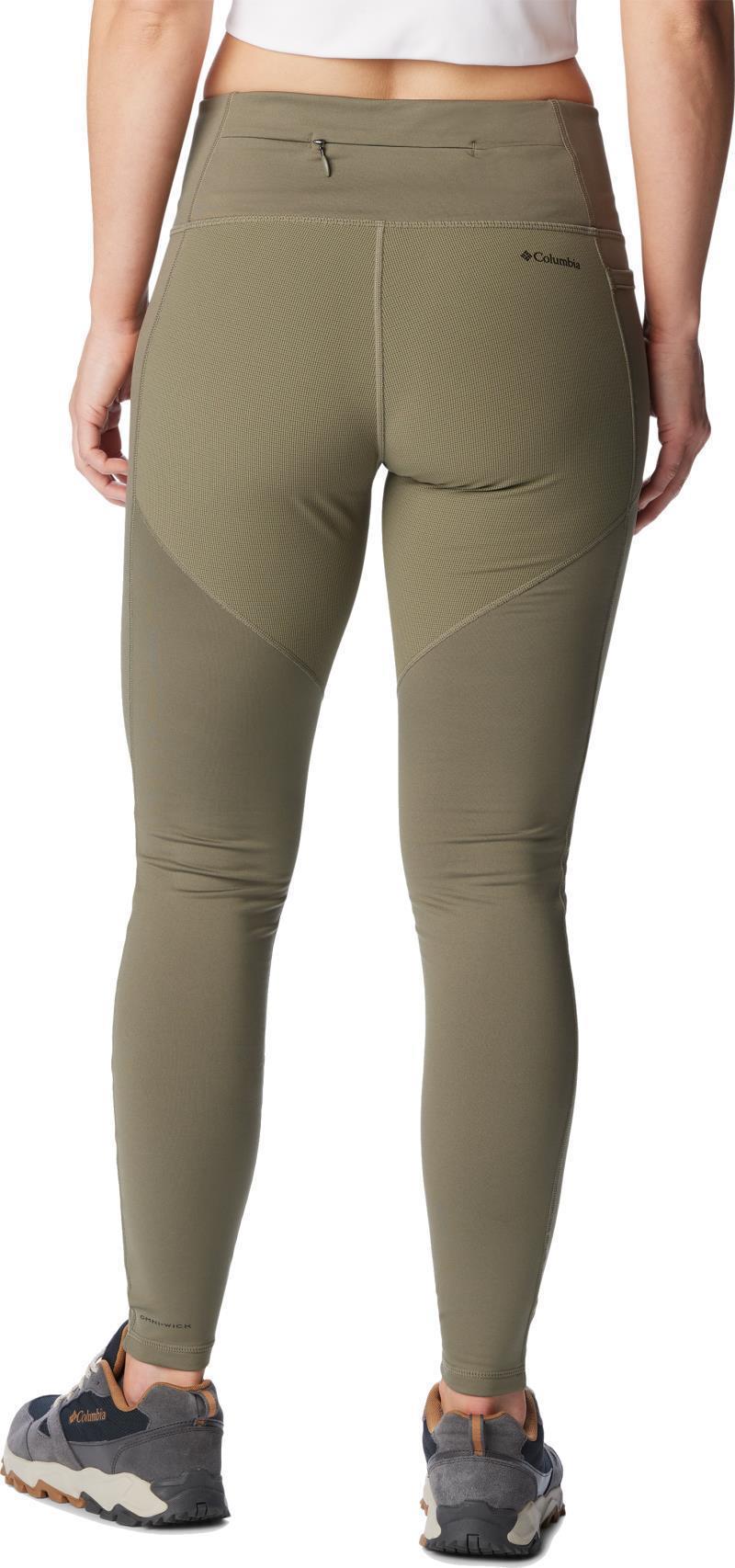 Back Beauty Warm Hybrid Leggings - Womens - Stone Green 3