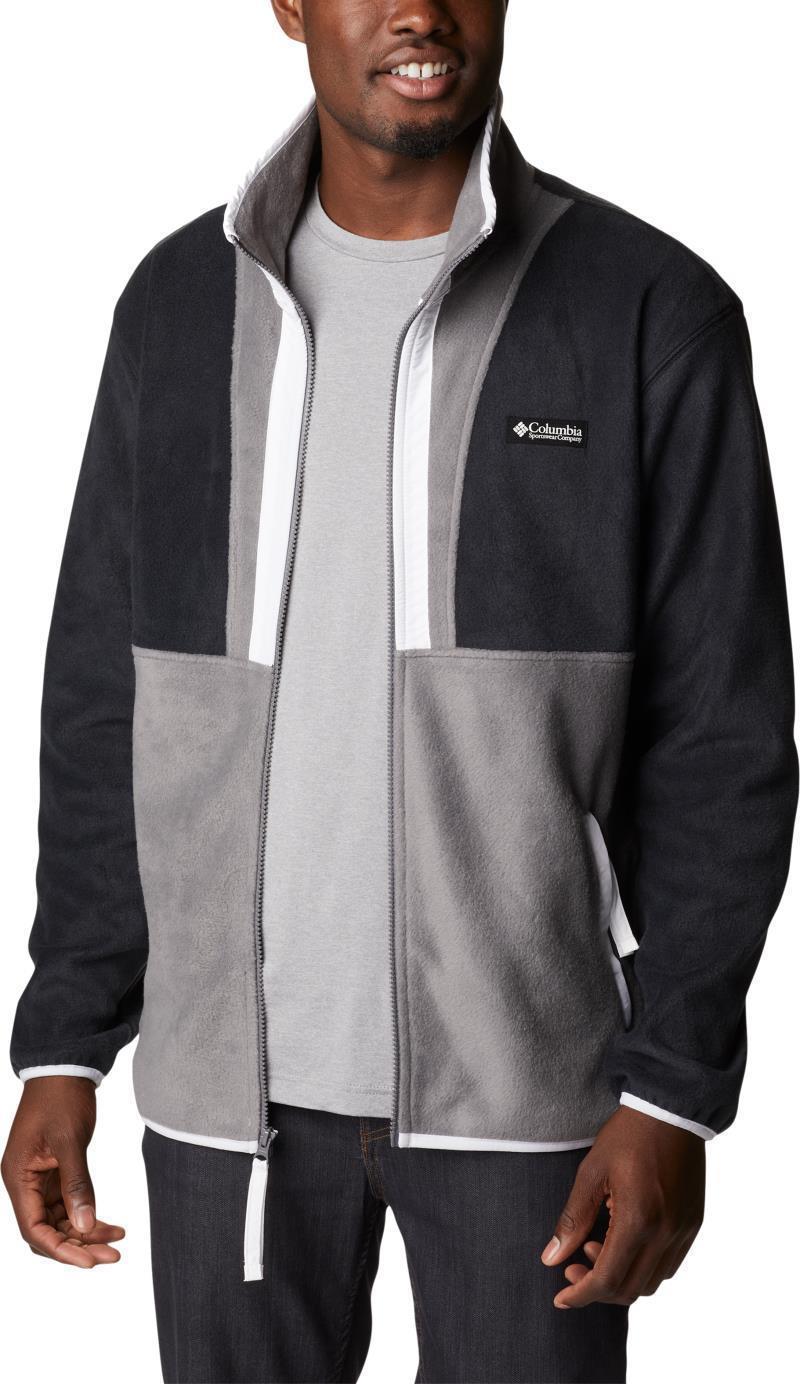 Back Bowl Full Zip Fleece - Mens - Black / City Grey / White 4