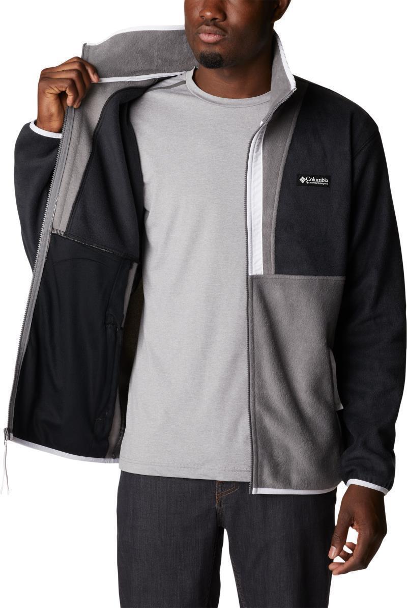 Back Bowl Full Zip Fleece - Mens - Black / City Grey / White 5
