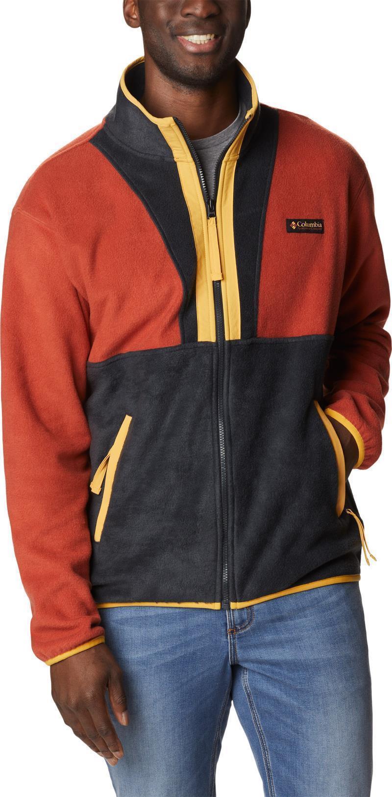 Back Bowl Full Zip Fleece - Mens - Warp Red / Raw Honey 1