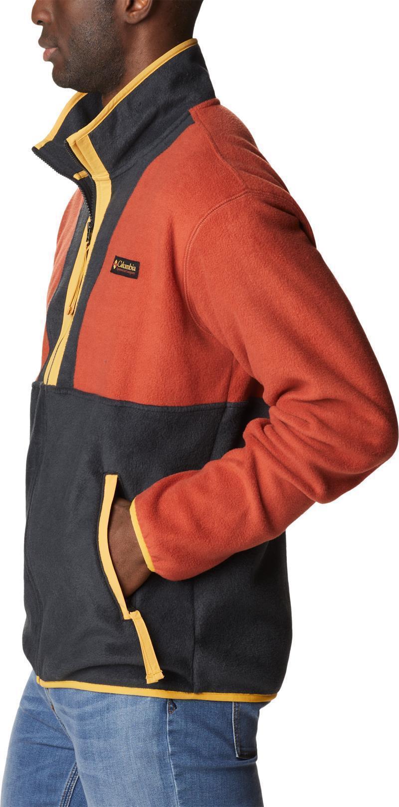 Back Bowl Full Zip Fleece - Mens - Warp Red / Raw Honey 3
