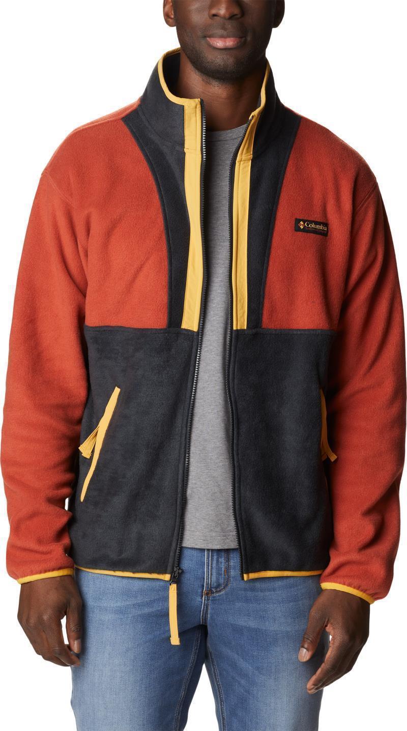 Back Bowl Full Zip Fleece - Mens - Warp Red / Raw Honey 4