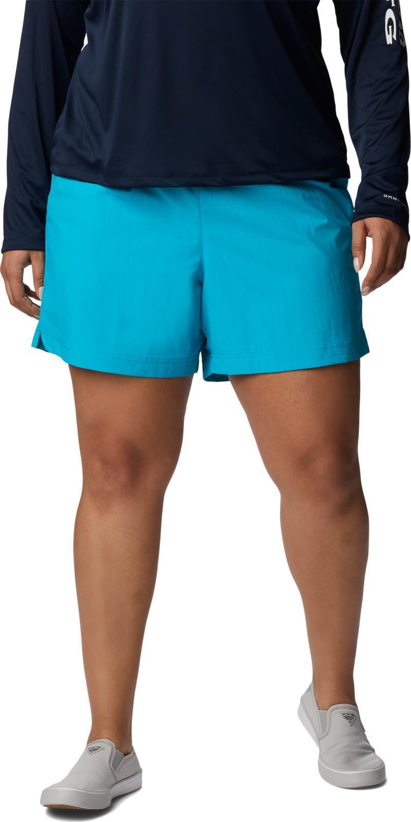 Backcast Water Shorts, 5" Inseam - Plus - Womens - Ocean Teal 1