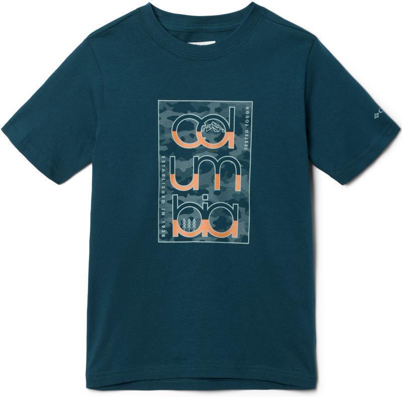 Basin Ridge SS Graphic Tee - Youth Boys - Night Wave / Outlined Lockup Camo 1