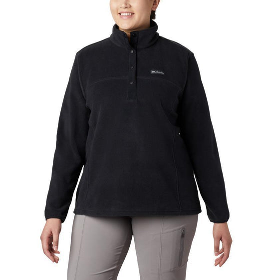 Benton Springs Half Snap Pullover - Plus - Womens - Black 1