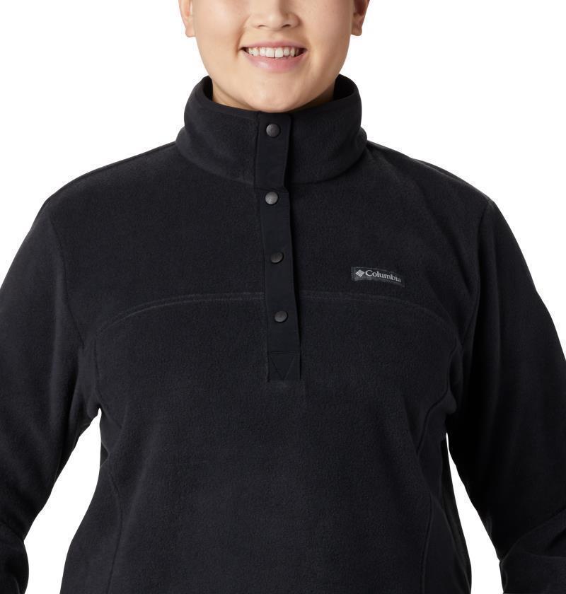 Benton Springs Half Snap Pullover - Plus - Womens - Black 5