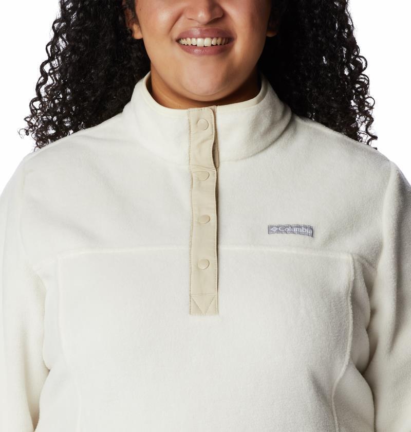 Benton Springs Half Snap Pullover - Plus - Womens - Chalk / Ancient Fossil 4